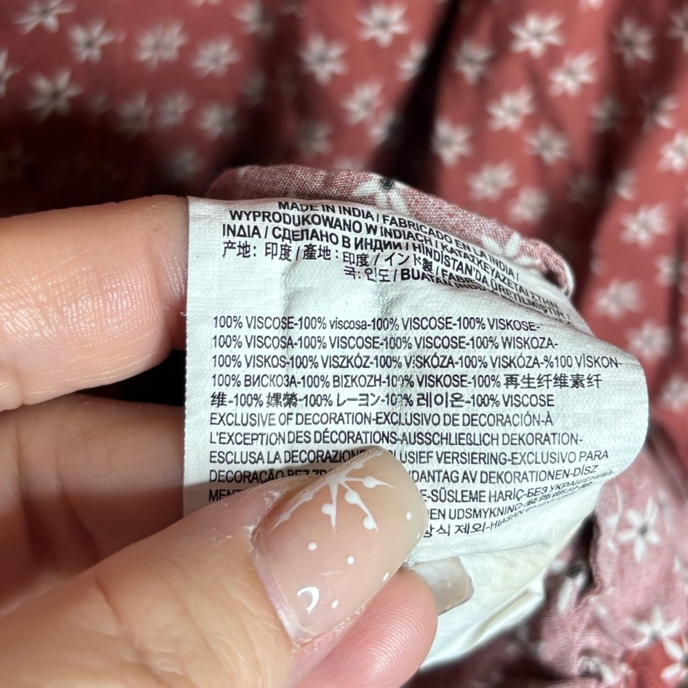 Vans Red Patterned Button-Down Mini Dress Size M … - image 8